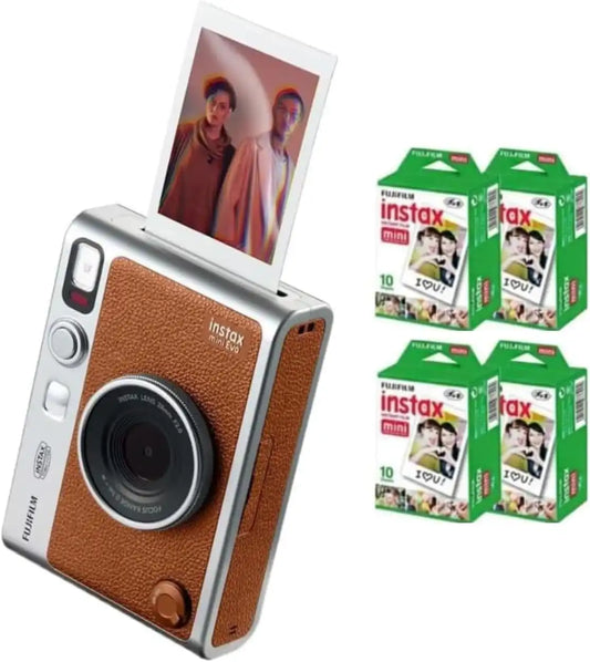 Instax Mini EVO (Brown + Extra Film (40 Sheets))
