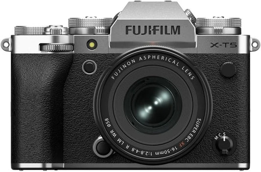 FUJIFILM X-T5 Mirrorless Digital Camera XF16-50mmF2.8-4.8 R LM WR Lens Kit - Silver