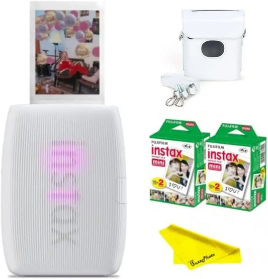 Fujifilm Instax Mini Link 3 Smartphone Printer (Clay White Bundle)