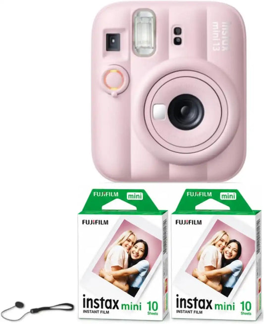 FUJIFILM instax mini 13 Instant Film Camera - Candy Pink + 20 Film Sheets