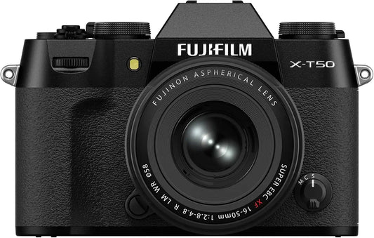 FUJIFILM X-T50 Mirrorless Digital Camera XF16-50mmF2.8-4.8 R LM WR Lens Kit - Black