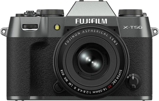 FUJIFILM X-T50 Mirrorless Digital Camera XF16-50mmF2.8-4.8 R LM WR Lens Kit - Charcoal Silver